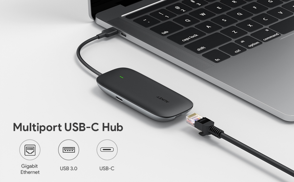 AUKEY Hub USB C Ethernet (4-in-1)